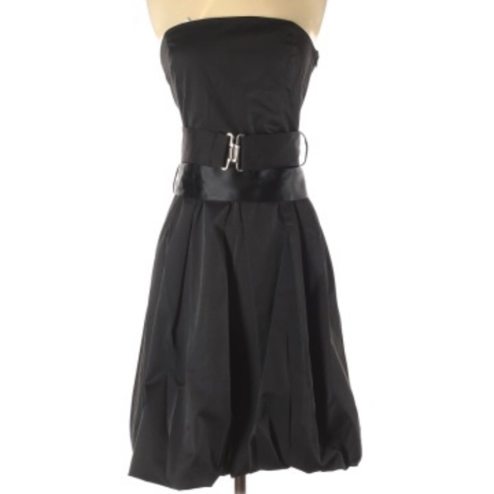 Zara Basic Pleated Strapless Bubble Cocktail Dress - image 4